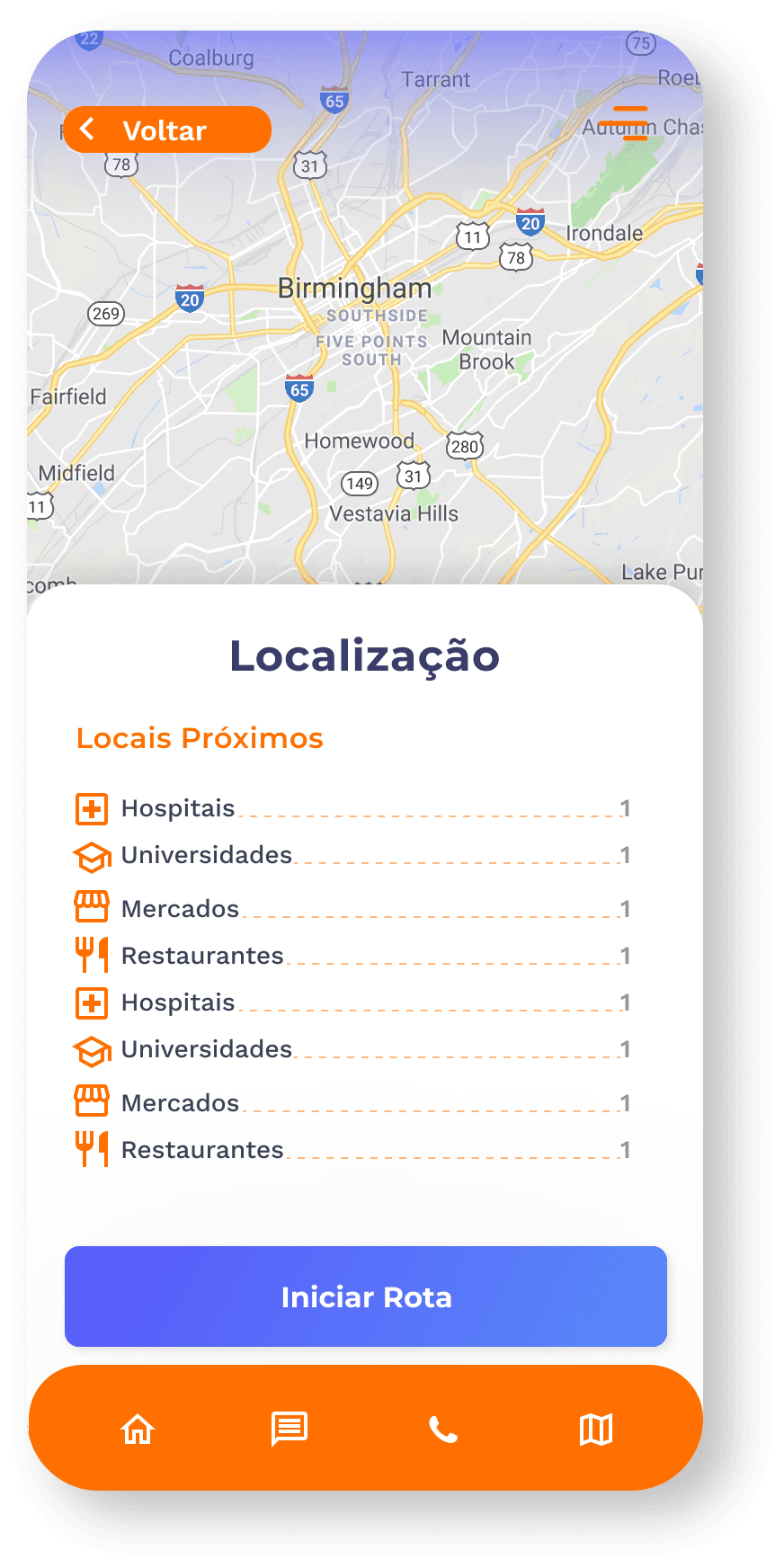 localização