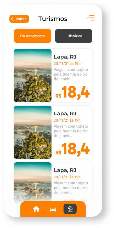 Turismos disponiveis